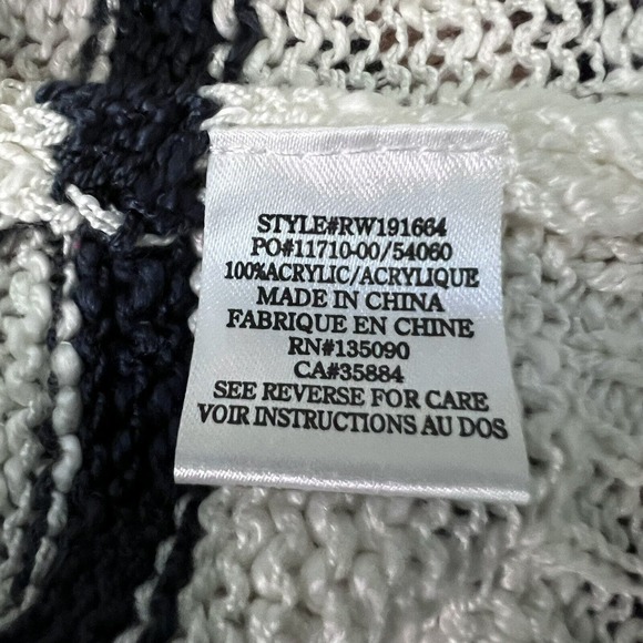 Rag Poets‎ Bryce Striped Sweater Tank Size Medium Navy White Style #RW191664 NWT - Picture 7 of 8